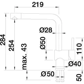 Blanco Linus-F chrom 514025