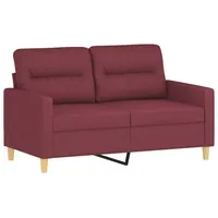 vidaXL 2-Sitzer-Sofa Weinrot 120 cm Stoff