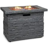 Blumfeldt Anafi Gas-Feuerstelle, Heizstrahler Gas mit 40.000BTU/13kW, Abdeckung, Edelstahlbrenner, Heizstrahler & Feuerstellen, hellgrau