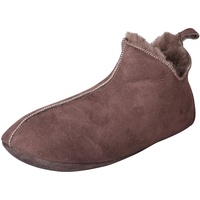 Naturasan Damen/Herren Lammfell Hausschuhe, Fellschuhe Lederschuhe Bettschuhe Puschen Slipper, HS-07 (38 EU, Braun) - 38 EU