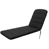 Bjird Liegenauflage Auflage für Gartenliege Amelia 185x60x6 cm, Auflagen für Deckchair/Polsterauflage für Sonnenliege, Wasserabweisend schwarz