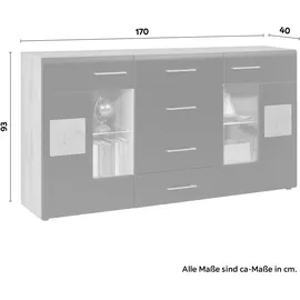 Innostyle Sideboard Sonate Lack Schwarz