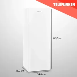 Telefunken Gefrierschrank groß Tiefkühlschrank freistehend 175 Liter 4*-Gefrieren 40 dB F-GS-145-E-W weiß