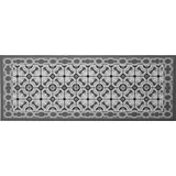 oKu-Tex Fußmatte | Schmutzfangmatte, Küchenläufer | Mosaik Muster Kacheln Kariert | Waschbar | Türvorleger für innen | rutschfest | grau/anthrazit | 45 x 120 cm