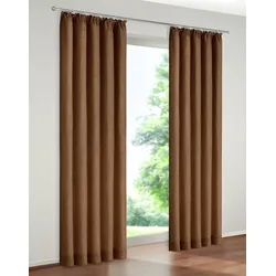 Vorhang WIRTH "B-Holmsund" Gr. 3, braun, B:132cm H:180cm, Chenille, Polyacryl, Gardinen