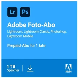 Adobe Creative Cloud Foto-Abo mit 1 TB Cloud-Speicher, Download