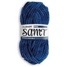 myboshi Häkelwolle Samt Blau 100 m