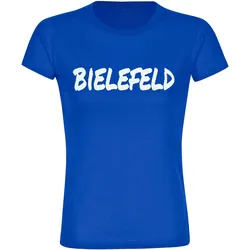 multifanshop Damen T-Shirt - Bielefeld - Textmarker - Druck weiß - Frauen