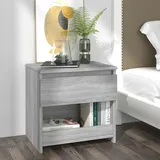 vidaXL Nachttische 2 Stk. Grau Sonoma 40x30x39 cm Holzwerkstoff