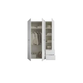 Möbel Kraft Drehtürenschrank SANTORINI 150 x 212 x 57 cm Weiß