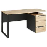 Innostyle Schreibtisch Memphis Eiche / Schwarz