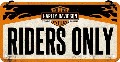 Nostalgic Art Harley-Davidson - Riders Only, signe décoratif - 20 cm x 10 cm