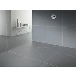 Bodenebenes Duschelement superflach Ablauf waagrecht, zentriert 1200x1200x70 mm, Einbauhöhe 70 mm