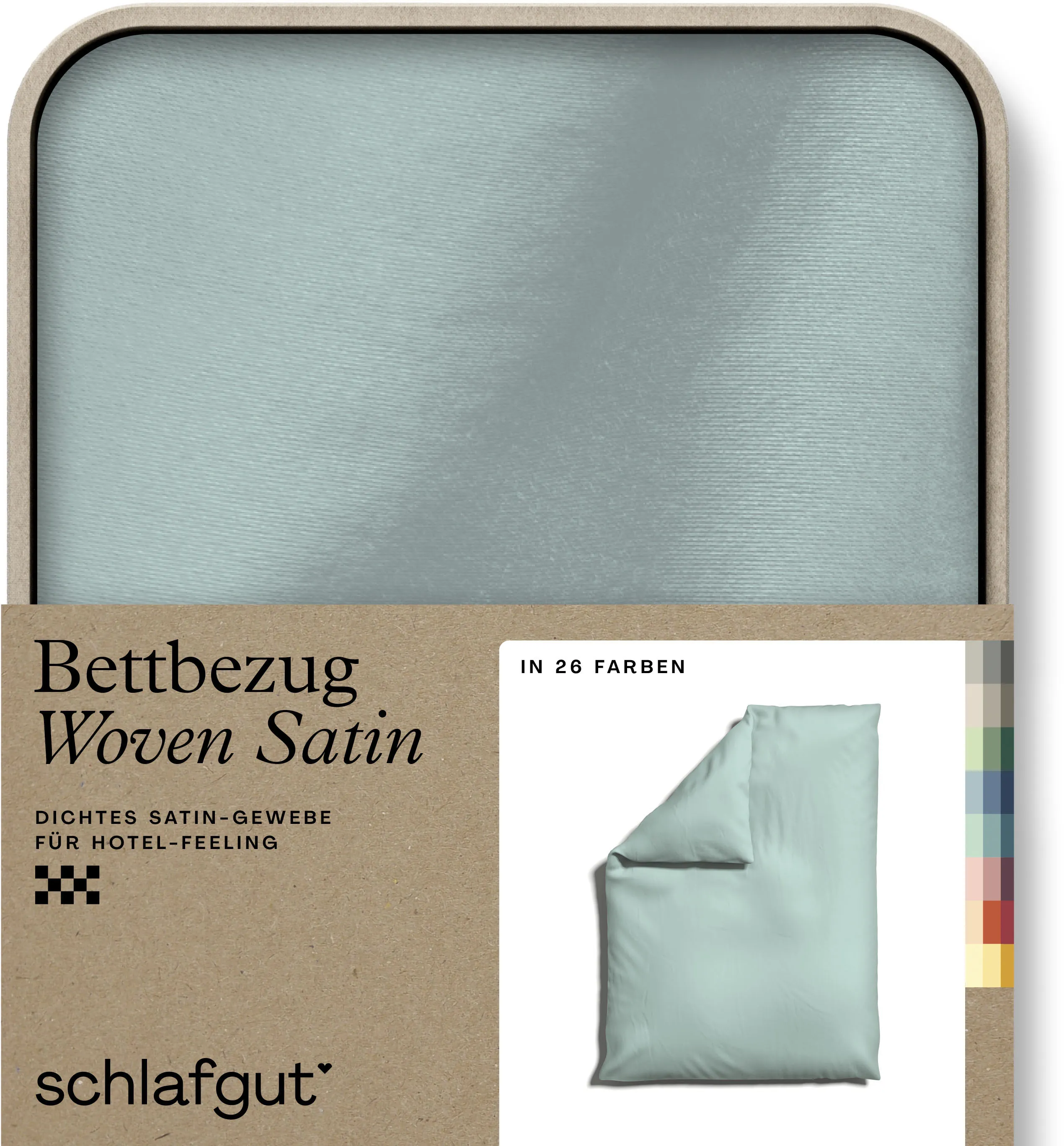 Schlafgut Bettbezug »Woven Satin«, (1 St.), besonders dicht gewebt, Mix & Match: passender Kissenbezug erhältlich Schlafgut Petrol Light B/L: 135-140 cm x 200 cm