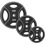 POWER-XTREME Hantelscheibe | Gewichtsscheibe | 30mm / 31mm | Polyurethan | mit Griffen | Geruchsneutral | Studioqualität | 1,25kg | 2,5kg | 5kg | 10kg | 15kg | 20kg | 25kg (Set: 2x10kg)