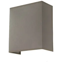 Licht-Erlebnisse Loft Wandleuchte ALICE Stoff Schirm Taupe eckig gemütlich E27 Moderne Design Wandlampe Schlafzimmer Wohnzimmer Flur, DO181-98-02