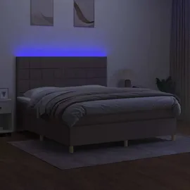 vidaXL Boxspringbett 180 x 200 cm Taupe