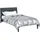 vidaXL Winterbettdecke Silber 135 cm Satin und Mikrofaser