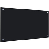 vidaXL Küchenrückwand Schwarz 90x50 cm Hartglas