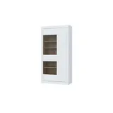 Möbel Kraft Vitrine Push-to-Open 100,8 x 41,4 x 195,9 cm Weiß