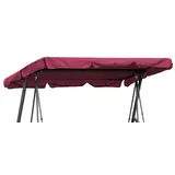 Quick Star Hollywoodschaukel Dachbezug 210 x 145 cm Bordeaux Wasserdicht | Universal Ersatzdach Gartenschaukel 3 Sitzer | UV 50 Schaukel Dach Ersatz Bezug