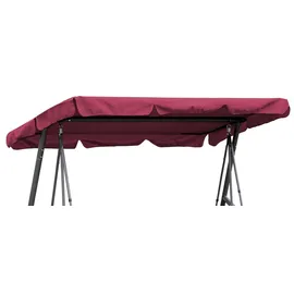 Quick Star Hollywoodschaukel Dachbezug 210 x 145 cm Bordeaux Wasserdicht | Universal Ersatzdach Gartenschaukel 3 Sitzer | UV 50 Schaukel Dach Ersatz Bezug