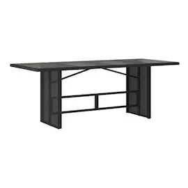 vidaXL Garten Essgruppe 9 pcs Schwarz 190 x 80 x 75 cm Poly-Rattan