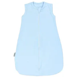 TupTam Sommerschlafsack Baby – Leichter Schlafsack Baby Sommer 0.5 TOG aus Baumwolle, OEKO-TEX zertifiziert, Unisex, Farbe: Hellblau, Größe: 86-92 - 86-92