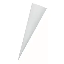 Adina Kleine Geschwisterschultüte weiß 35cm rund ohne Verschluss Stabiler Karton Weiss 35cm