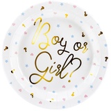 Partydeco Pappteller Boy or Girl | Ø23cm/6Stk.