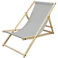 ECD Germany Liegestuhl klappbar aus Holz 3 Liegepositionen, bis