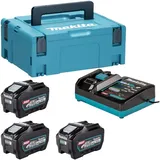 Makita Power Source Kit 3x BL 4050 F Akku 40 V max. 5,0 Ah XGT + DC 40 RA Ladegerät + Makpac