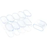 Freebily 10 Stück Stuhlbeinkappen Möbelfüße Schutz Stuhl Kappen Füße Eckig Rechteckig Silikon Möbel Zubehör Tisch Fuß Pads Gummifuß Bodenschutz Klar 15 * 30mm