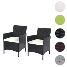 MCW Hamar Poly-Rattan Gartensessel 59 x 60 x 83 cm anthrazit 2 St.