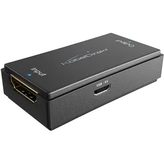 KabelDirekt – HDMI-Repeater aktiv (Signal-Verstärker, UHD 4K/60Hz, HDR, YUV 4:4:4, max. 50m Reichweite, HDCP 2.2, Buchse-Buchse)