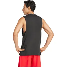 adidas D4T Workout 3 Stripes Tank Shirt, black, M