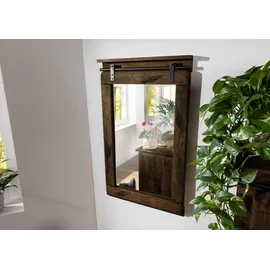 Massivmoebel24 Spiegel Mango 60x8x100 braun lackiert RAILWAY #463