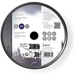 Nedis DMX Kabel 110 Ohm 2x 0.23 mm2 100.0 m rund PVC Dunkelgrau Rolle (100 m), Audiokabel
