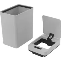 Loohacp Sensor MüLleimer,Automatischer MüLleimer Mit Sensor,Automatischer MüLleimer,Treteimer 12l Mit Deckel Und Pedal,Badabfalleimer Mit Geschlossenem Deckel,Luftdicht,FüR KüChe,Wohnzimme (Grau)