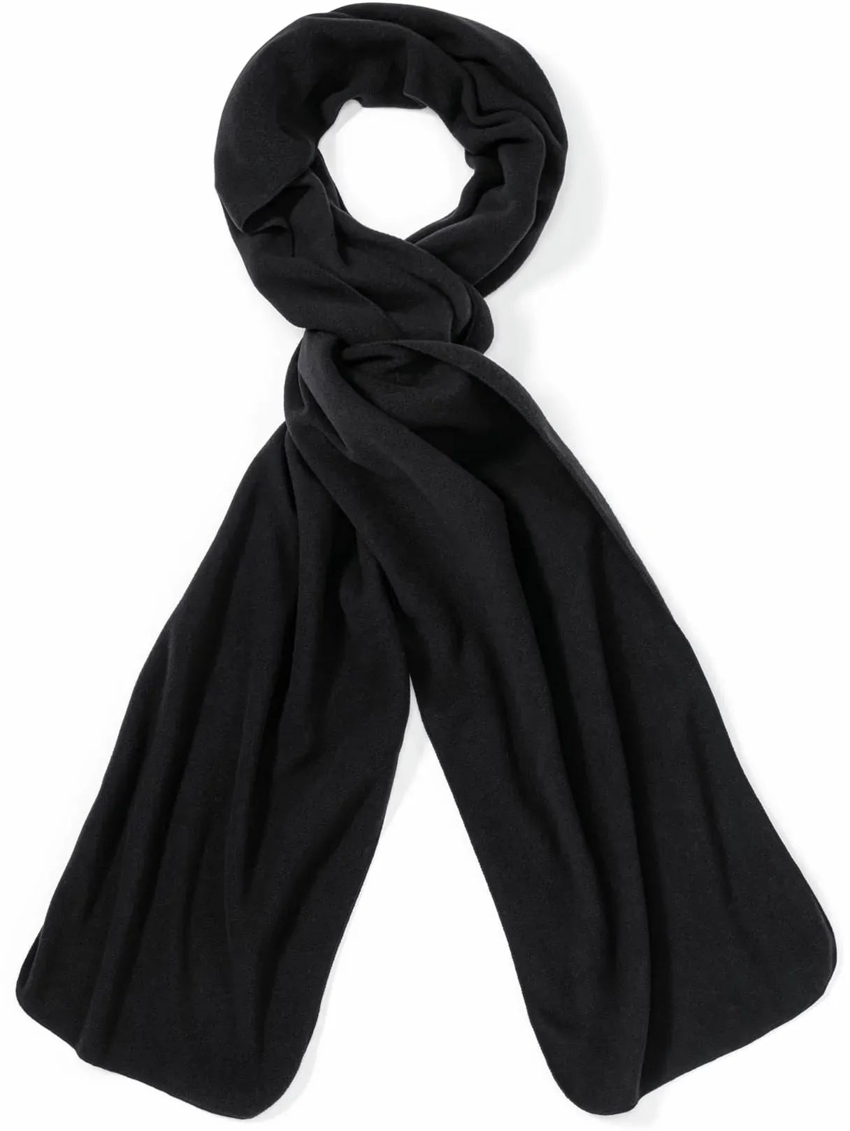 Walbusch Herren Fleece-Schal Schwarz