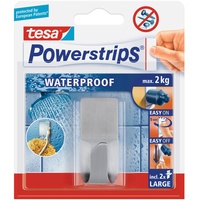 Tesa Powerstrips Waterproof Haken Metall Inhalt: 1St.