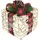 I.GE.A. Dekofigur I.GE.A. "Weihnachtsfigur Leuchtfigur LED-Geschenk mit Schleife", rot (weiß, rot), B:15cm H:19cm, Polyester, Dekofiguren, Geschenkpaket Schleife Tanne Beeren Zapfen Weihnachtsdeko beleuchtet
