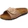 ROHDE Damen Pantolette Leder Klettverschluss Memoryfußbett Rodigo-D 5875, Größe:41 EU, Farbe:Beige - 41
