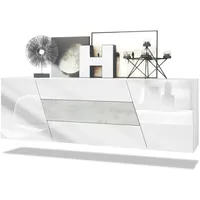 Vladon Sideboard, Hellgrau, 178x57.5x38.5 cm, Wohnzimmer, Kommoden & Sideboards,