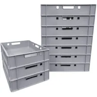 Buri 10x Eurofleischkiste E1 Fleischkiste lebensmittelecht Eurokiste 60x40x12,5cm E1