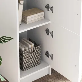 vidaXL Schreibtisch mit Stauraum Weiß