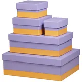 Rhodia Set mit 5 Boxen aus Kunstleder, 44x34x16cm - Schwertlilie 318889C