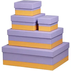 Rhodia Set mit 5 Boxen aus Kunstleder, 44x34x16cm - Schwertlilie 318889C