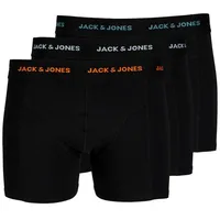 Jack & Jones Trunk 3x black (3-St) mit Markenschriftzug am Bund schwarz L