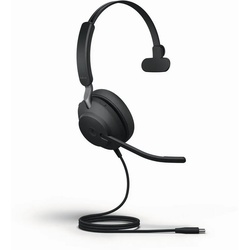 Jabra Evolve2 40 SE MS Kopfhörer (Noise-Cancelling, USB-C monaural) schwarz